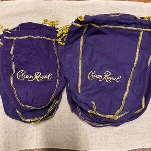 Royal Crown Purple & Gold drawstring Lot 20 Bags